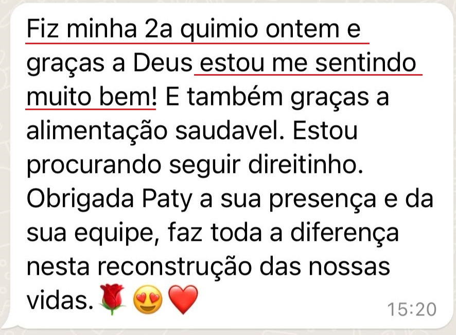 Depoimento real via WhatsApp