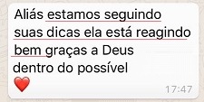 Depoimento real via WhatsApp