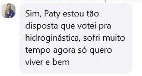 Depoimento real via Facebook